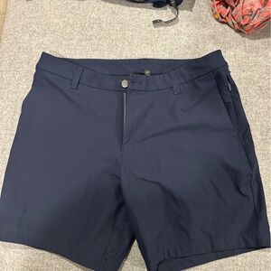 lululemon athletica Men's Dark Blue Flat Front Shorts
